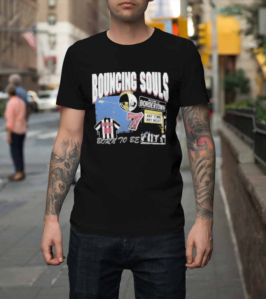 Bouncing Souls Born To Be Collage Highway New Jersey 77 T-Shirt