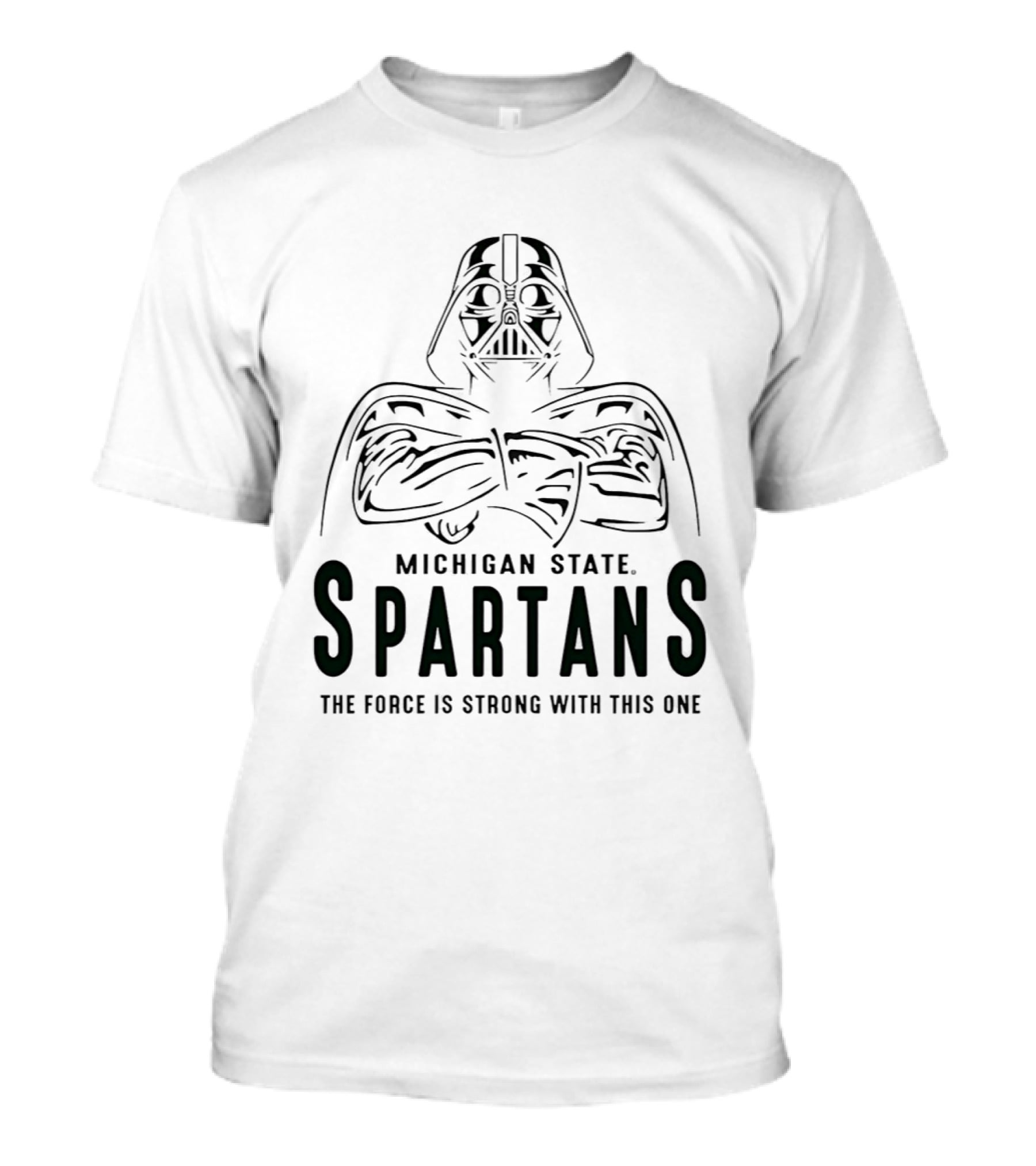 Star Wars Darth Vader Michigan State Spartans The Force Is Strong With This One T-Shirt