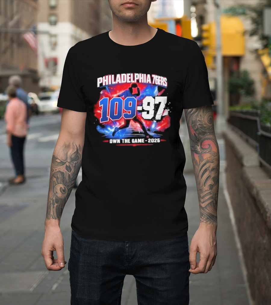 Philadelphia 76Ers 109 97 Victory Vs Orlando Magic Joel Embiid Mode 2026 T-Shirt