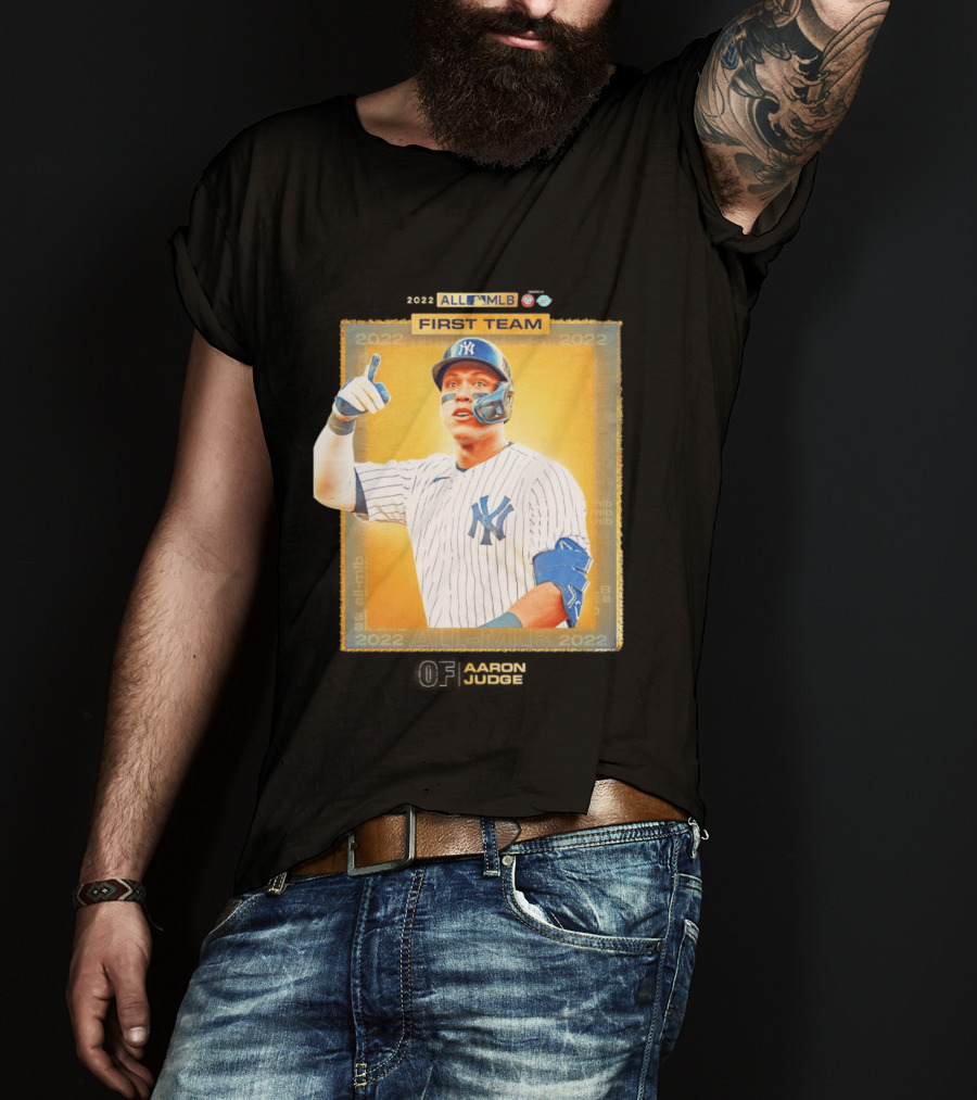 Aaron Judge 2022 All MLB First Team Yankees Player Recognition T-Shirt