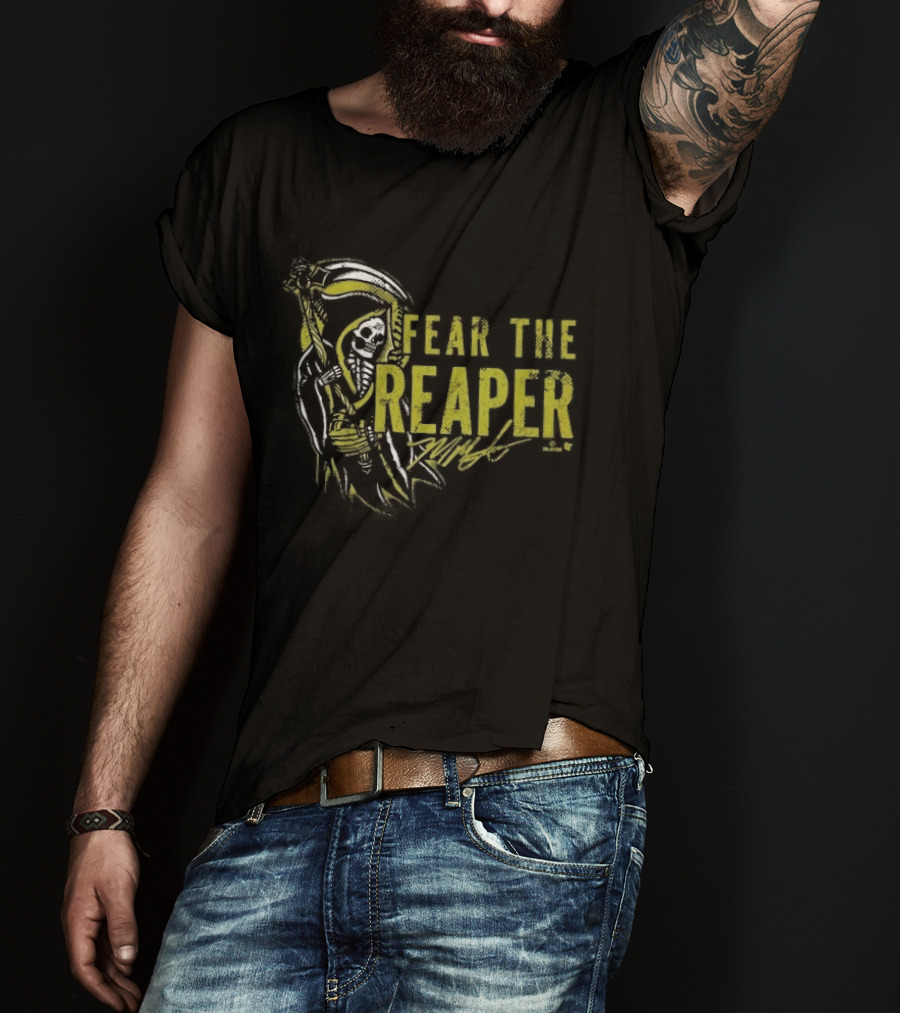 Mason Miller Fear The Reaper Skull Scythe T-Shirt