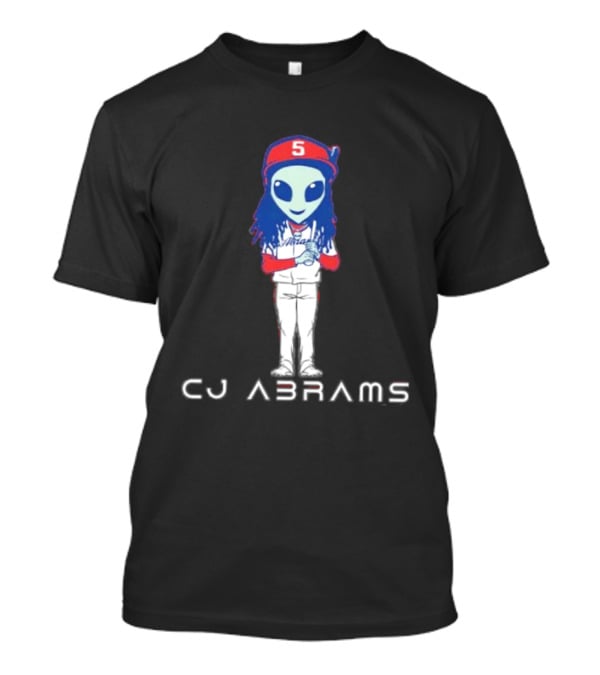 CJ Abrams Number 5 Washington Nationals MLB Alien T-Shirt
