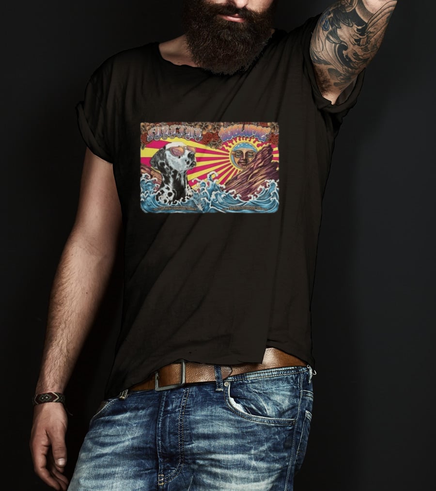 Sublime Red Rocks April 17 18 2026 Morrison CO Dalmatian Sunglasses Sun Waves Roses T-Shirt
