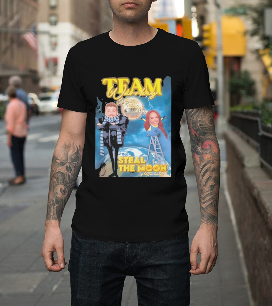 Team Warrkey Strictly Steal the Moon Dancing Planet Earth T-Shirt