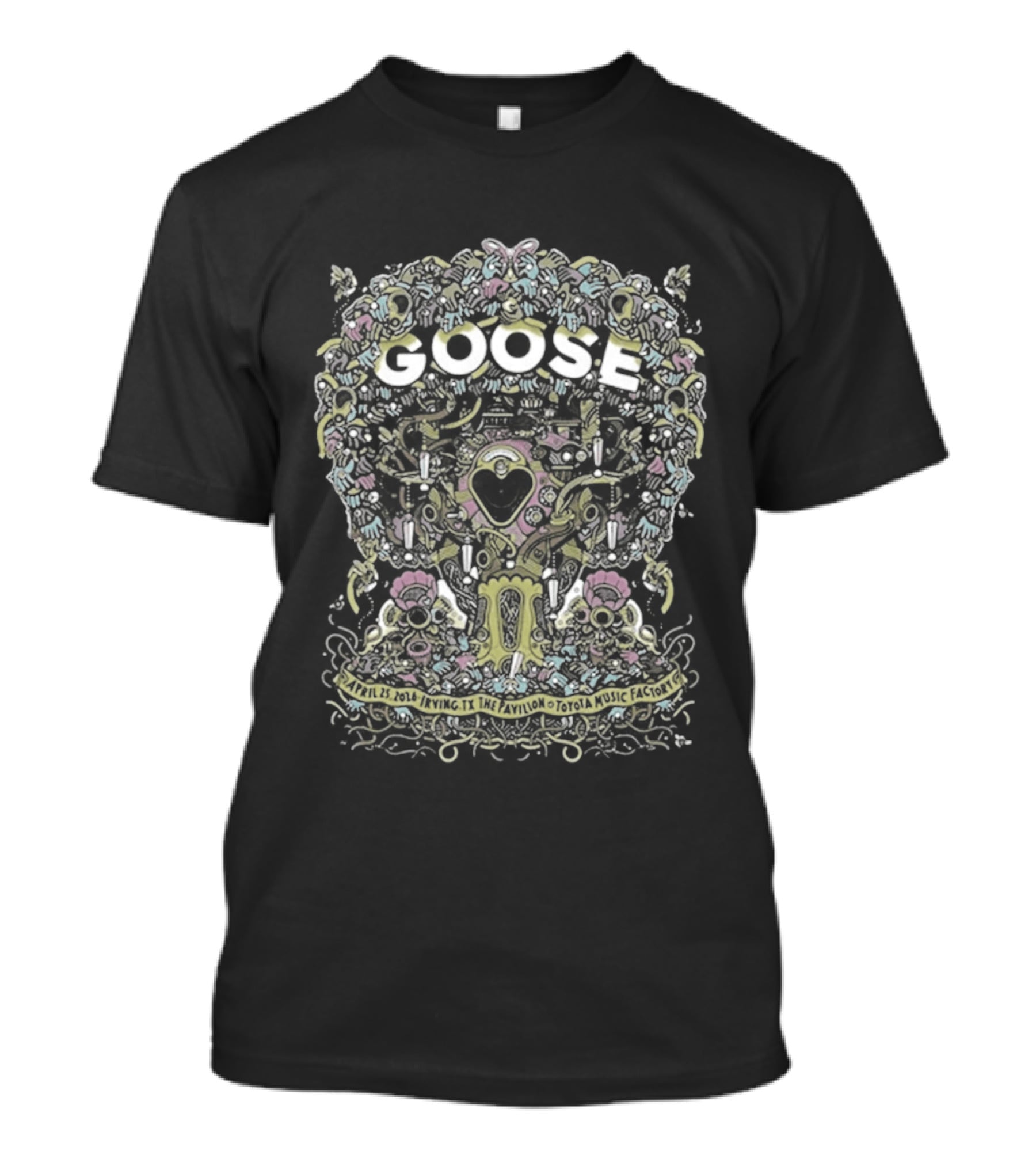 Goose Irving TX Event Apr 25 2026 Psychedelic Floral Heart T-Shirt