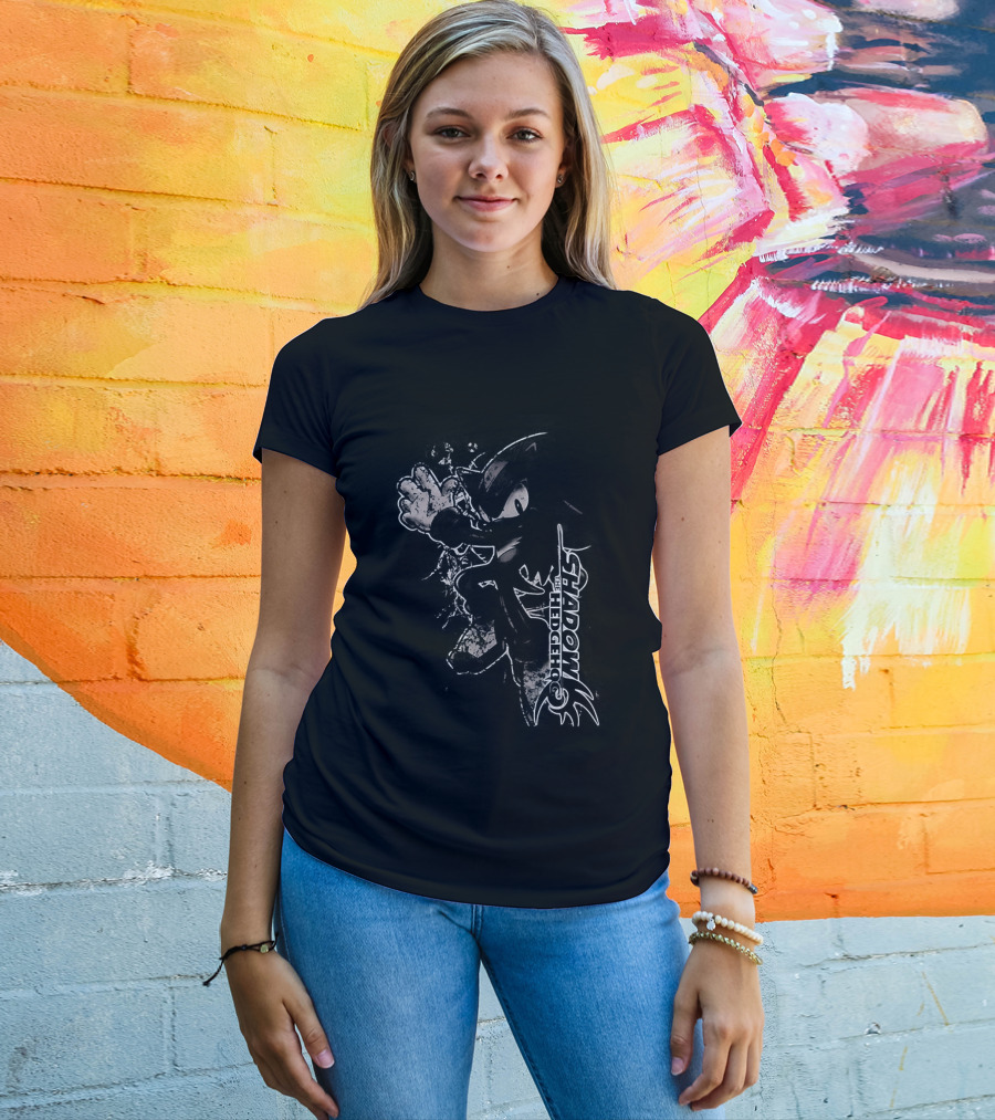 Shadow The Hedgehog Sega Character Pose Action T-Shirt