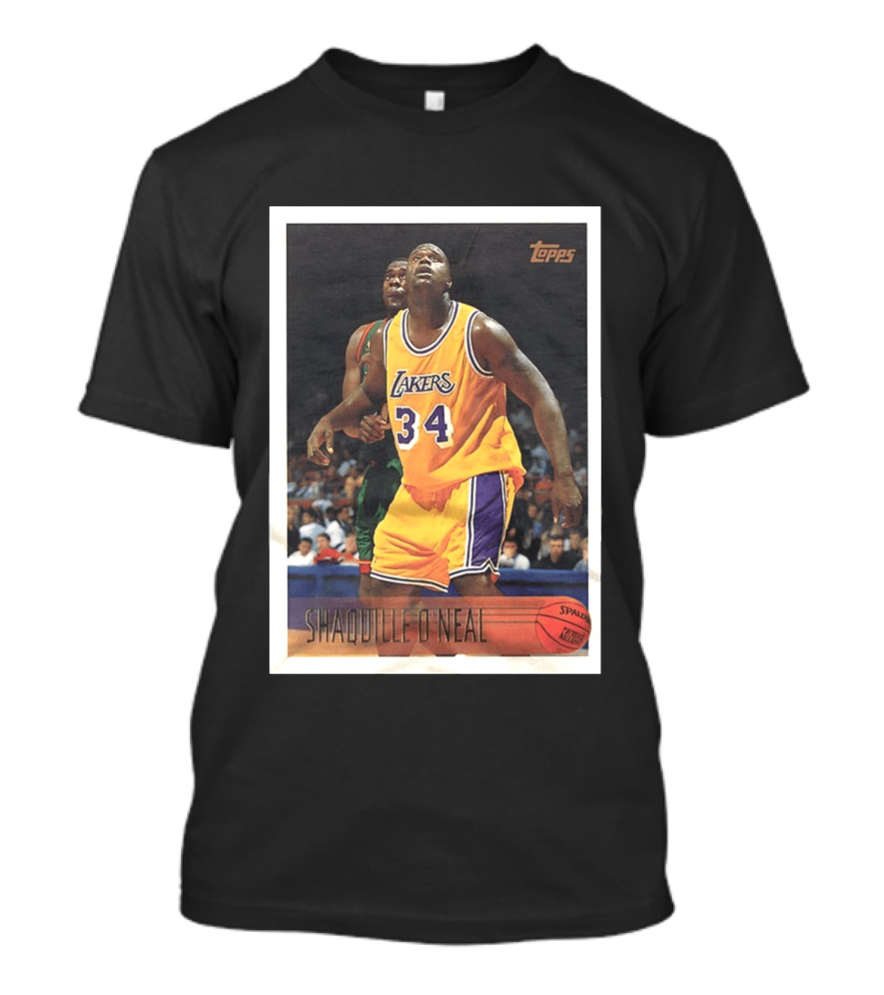 SHaQuille O'Neal Topps Lakers NBA Basketball Trading Card T-Shirt