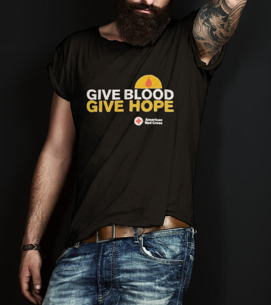 Give Blood Give Hope American Red Cross Support Initiative T-Shirt
