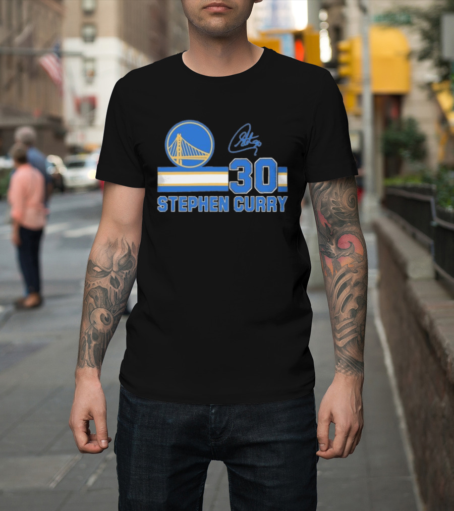 Stephen Curry Golden State Warriors 30 Signature T-Shirt
