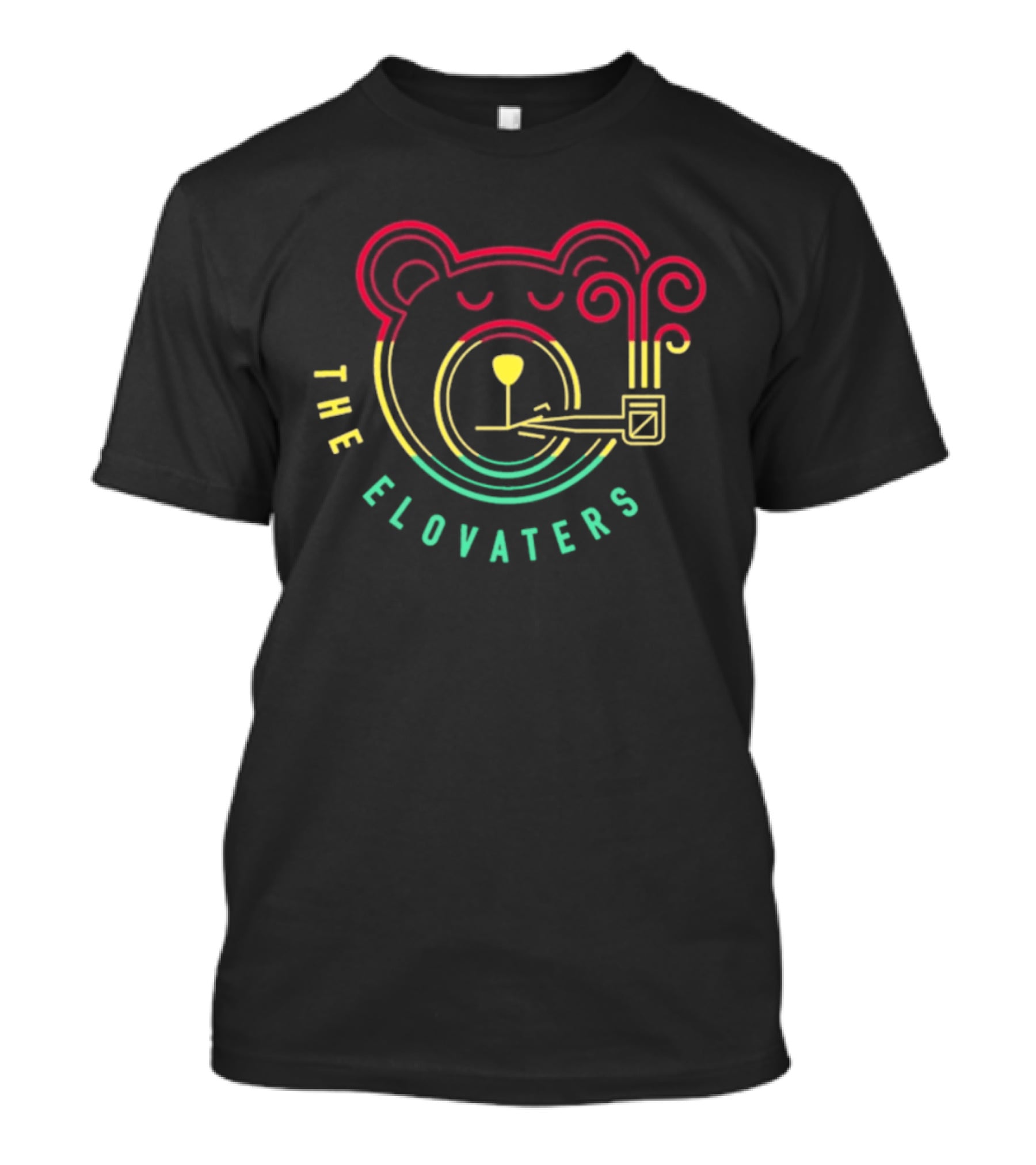 The Elovaters Rasta Bear Smoking Pipe T-Shirt