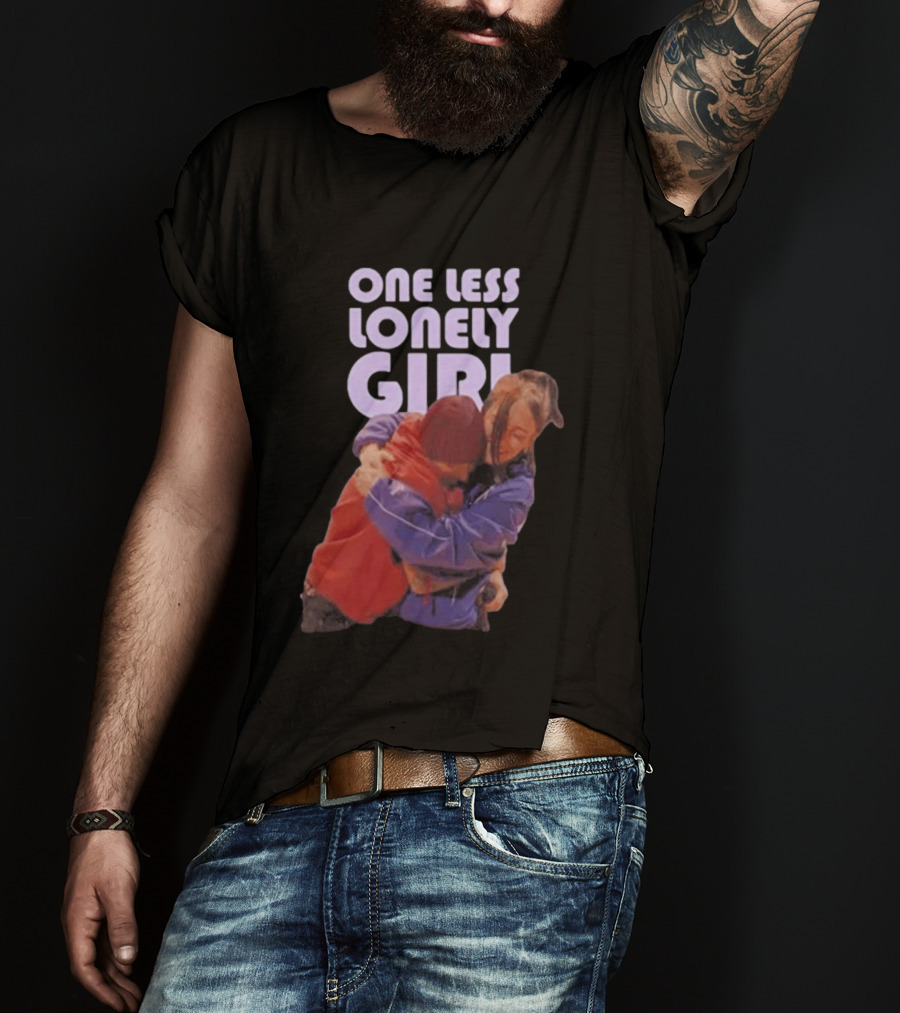 One Less Lonely Girl Billie Eilish Justin Bieber Hug T-Shirt