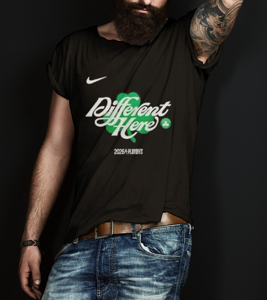 Nike Boston Celtics Different Here 2026 Clover T-Shirt