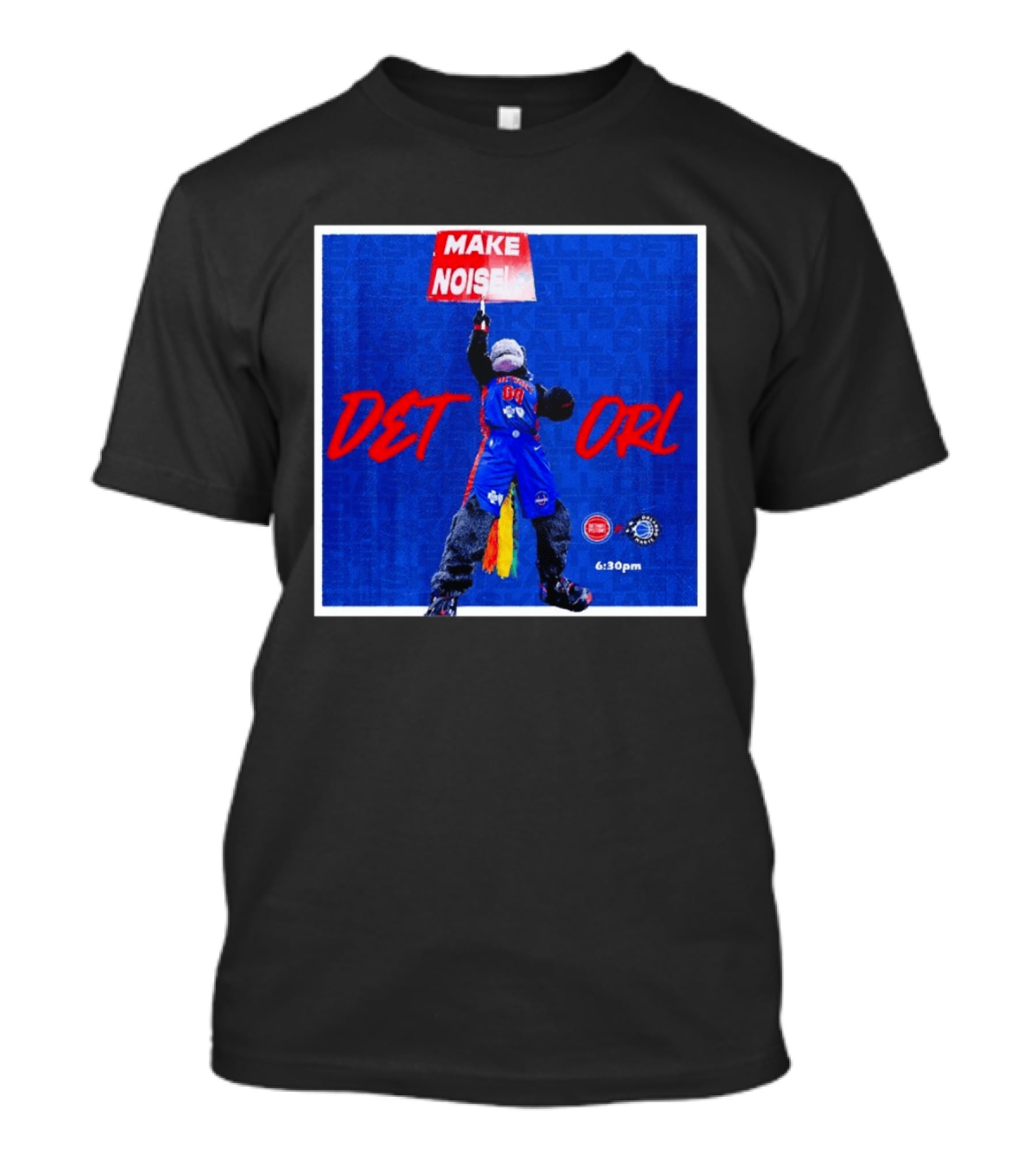 Make Noise DET Vs ORL Basketball 6:30pm Event Promotion T-Shirt