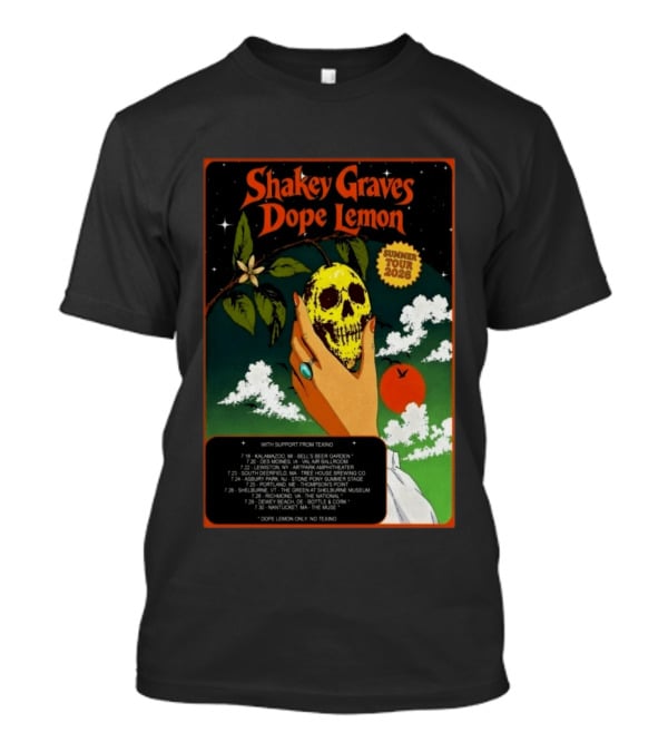 Shakey Graves Dope Lemon Summer Tour 2026 With Texino Support T-Shirt