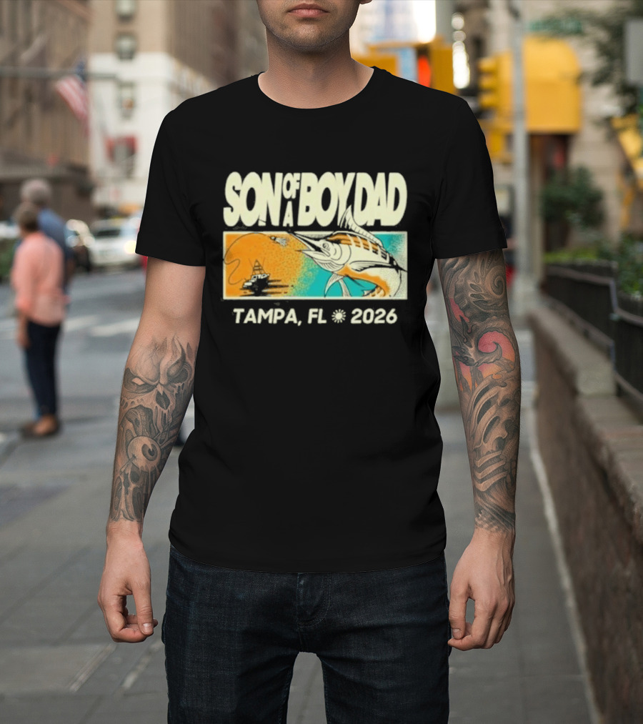 Son Of A Boy Dad Fish Pocket Tampa FL 2026 T-Shirt