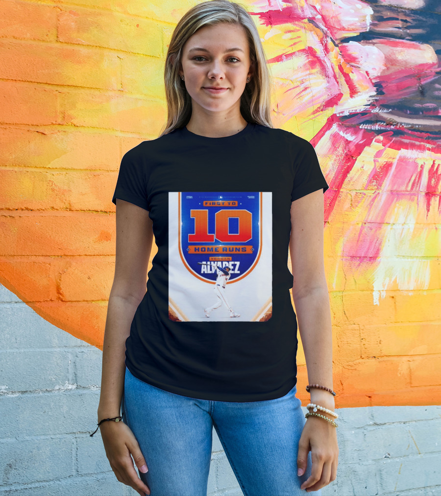Yordan Alvarez First To 10 Home Runs Houston Astros MLB T-Shirt