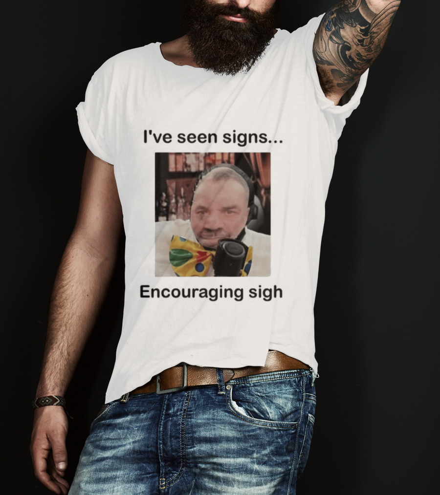 I've Seen Signs Encouraging Sigh Microphone Headset Bow Tie T-Shirt