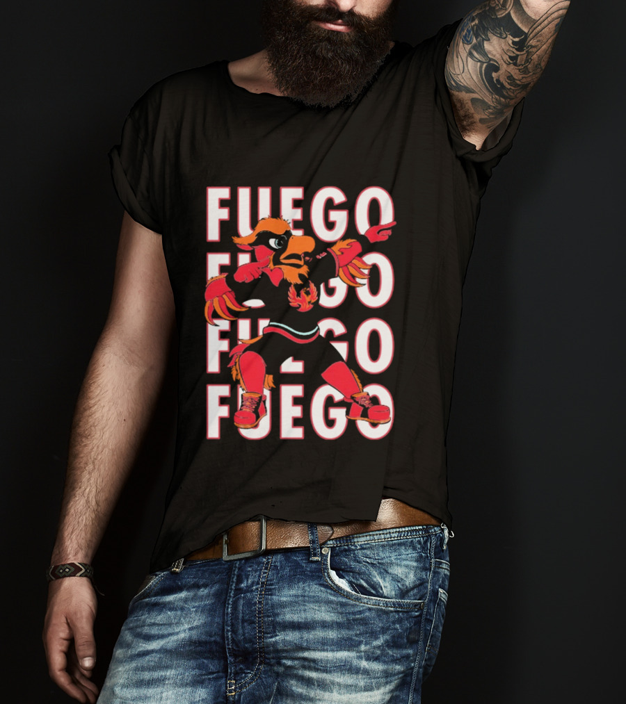 Coachella Valley Firebirds Mascot Fuego Bold Repeat T-Shirt