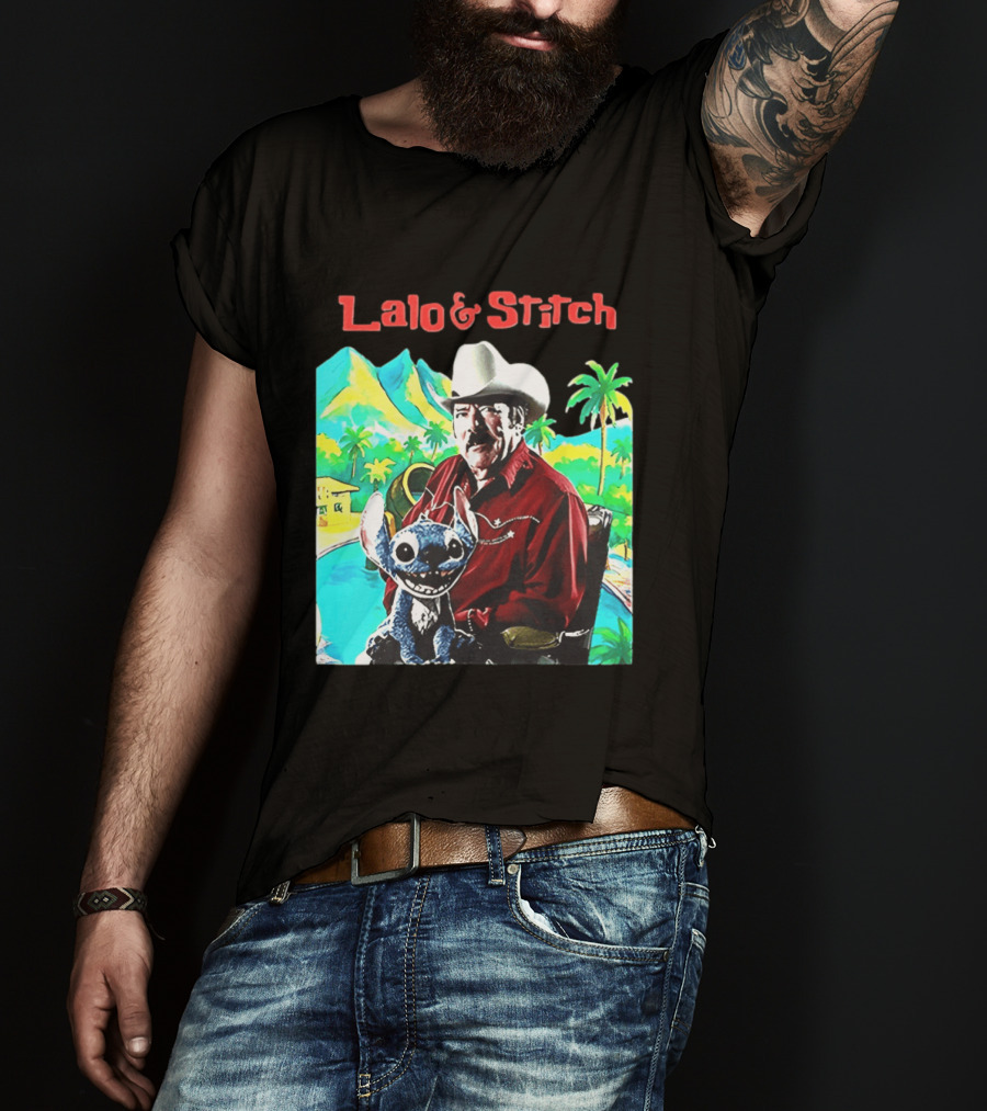 Lalo And Stitch Cowboy Hat Tropical T-Shirt
