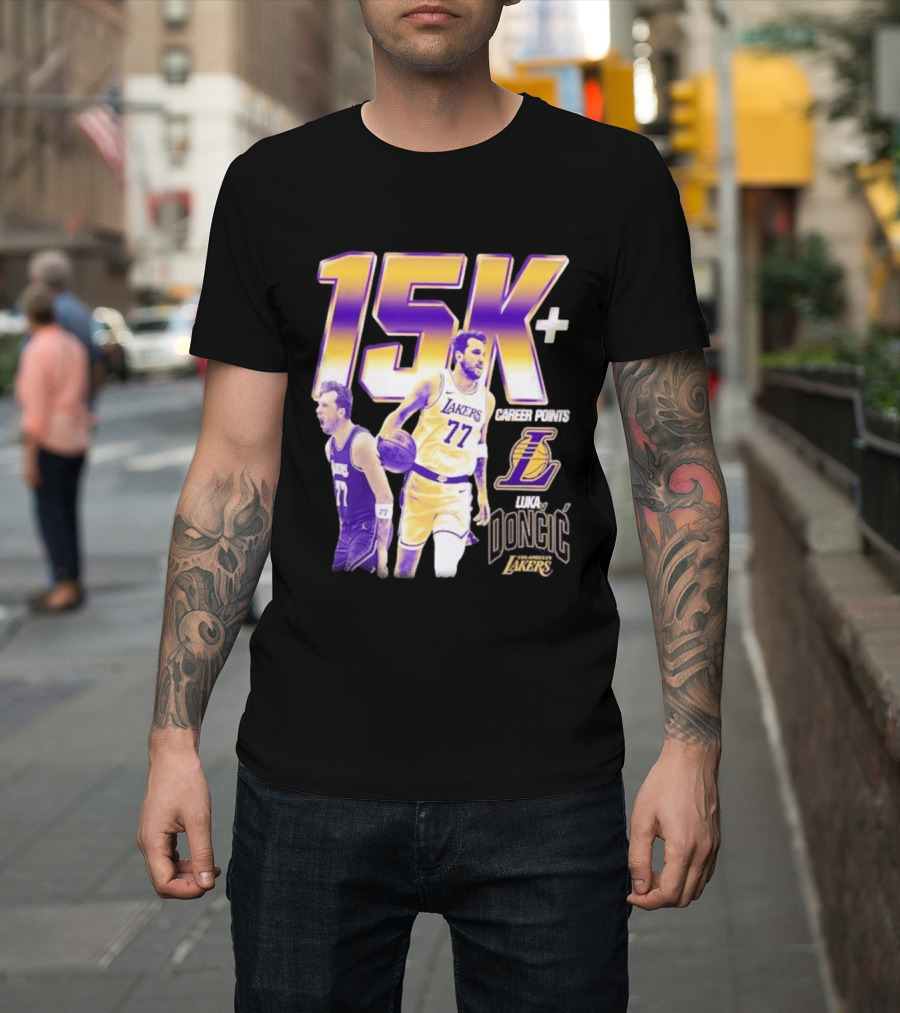 15K Career Points Luka Dončić Los Angeles Lakers T-Shirt
