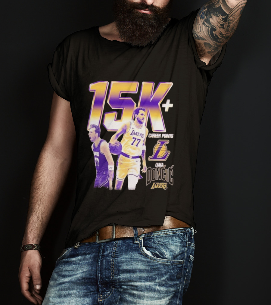 15K Career Points Luka Dončić Los Angeles Lakers T-Shirt
