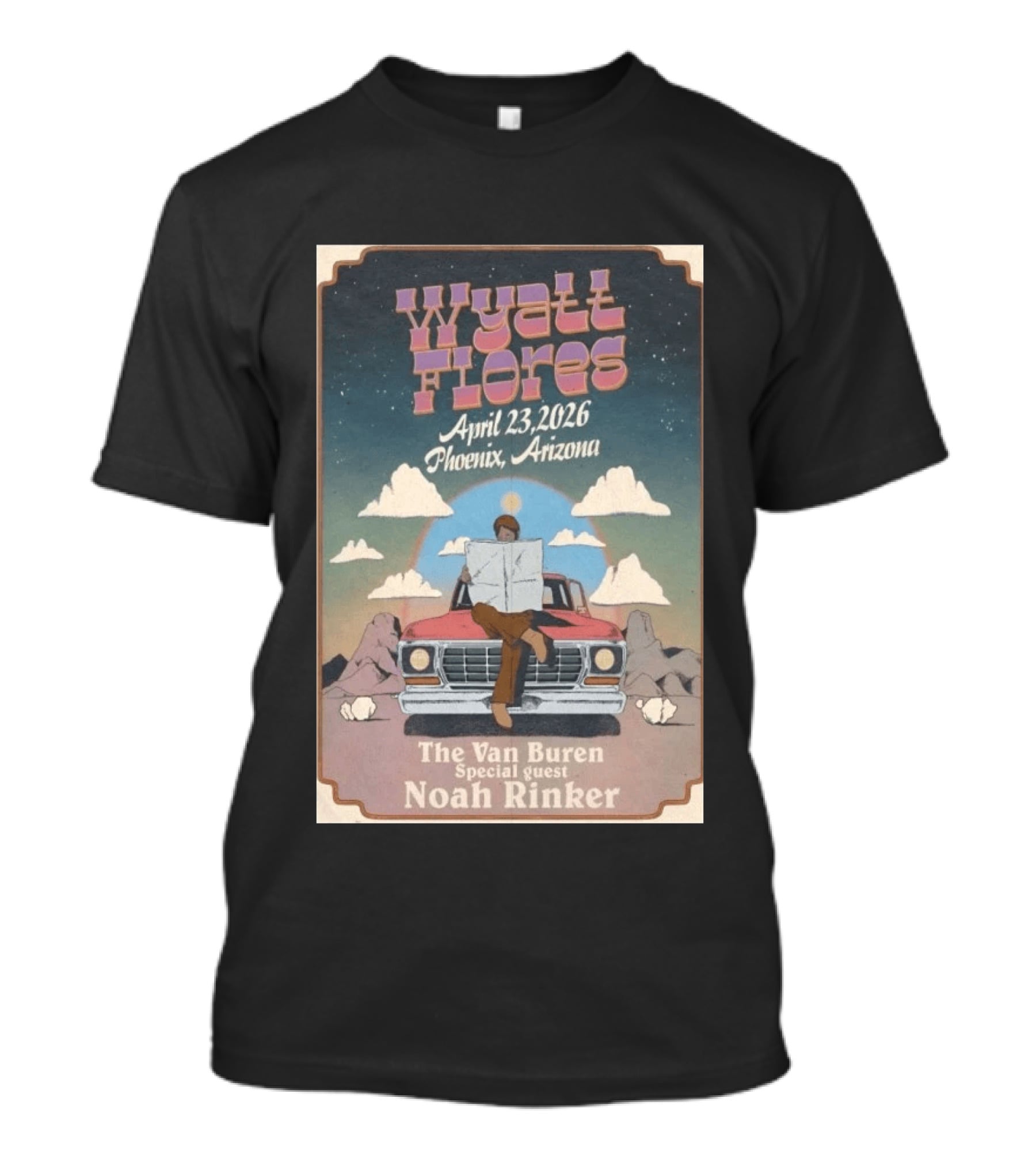 Wyatt Flores April 23 2026 Phoenix Arizona The Van Buren Special Guest Noah Rinker T-Shirt