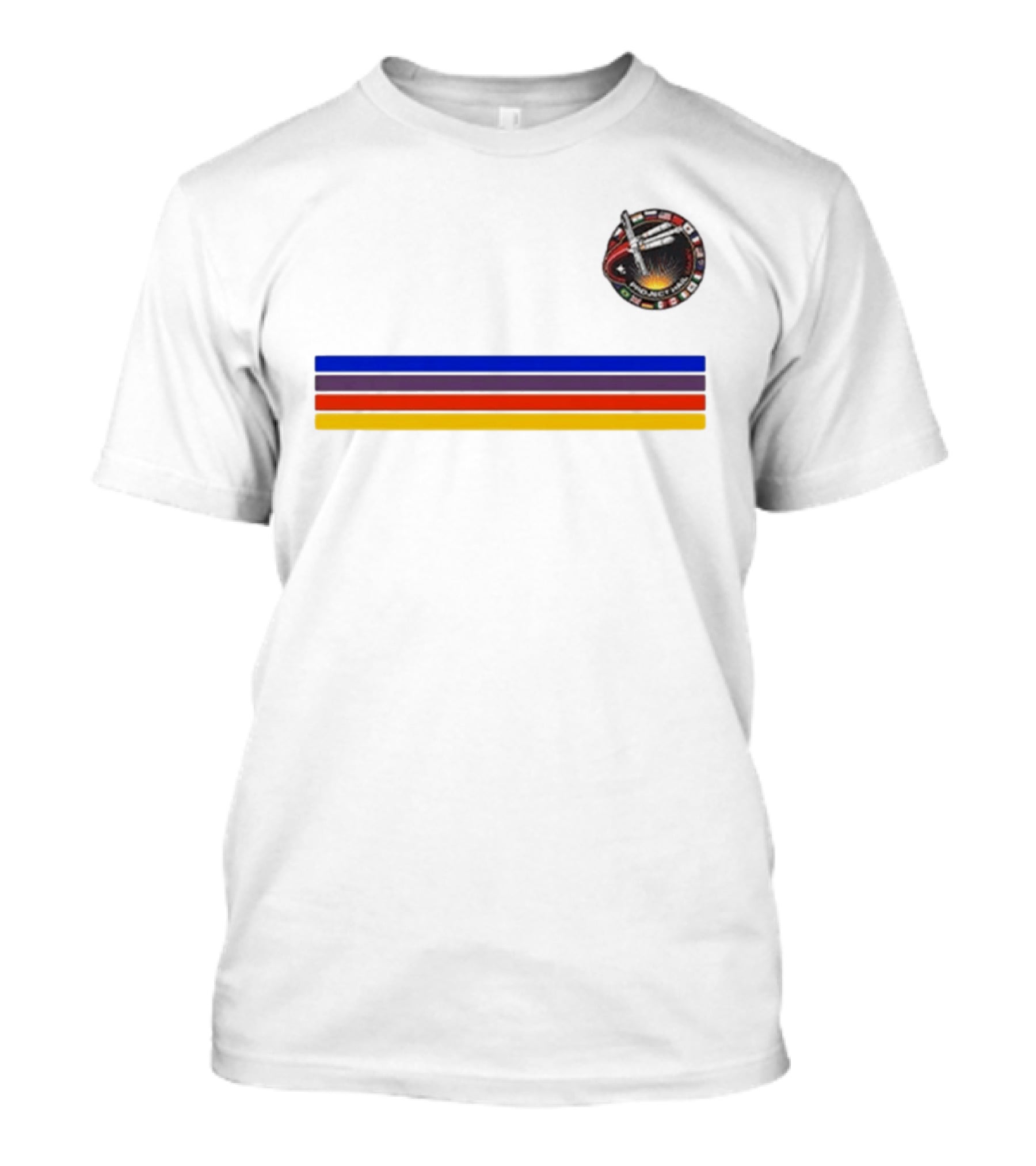 Ryan Gosling Project Hail Mary Mission Patch Rainbow Stripes T-Shirt