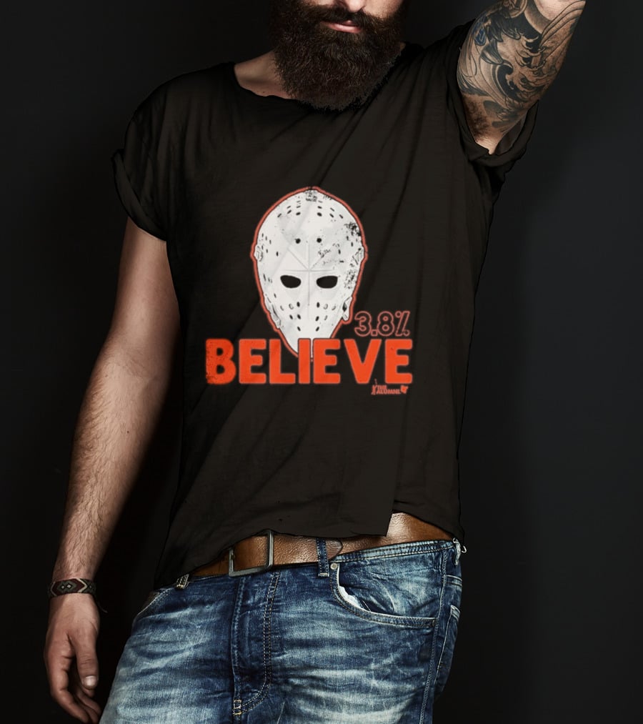 Bernie Parent Believe 33 Mask Philadelphia Hockey Legend T-Shirt