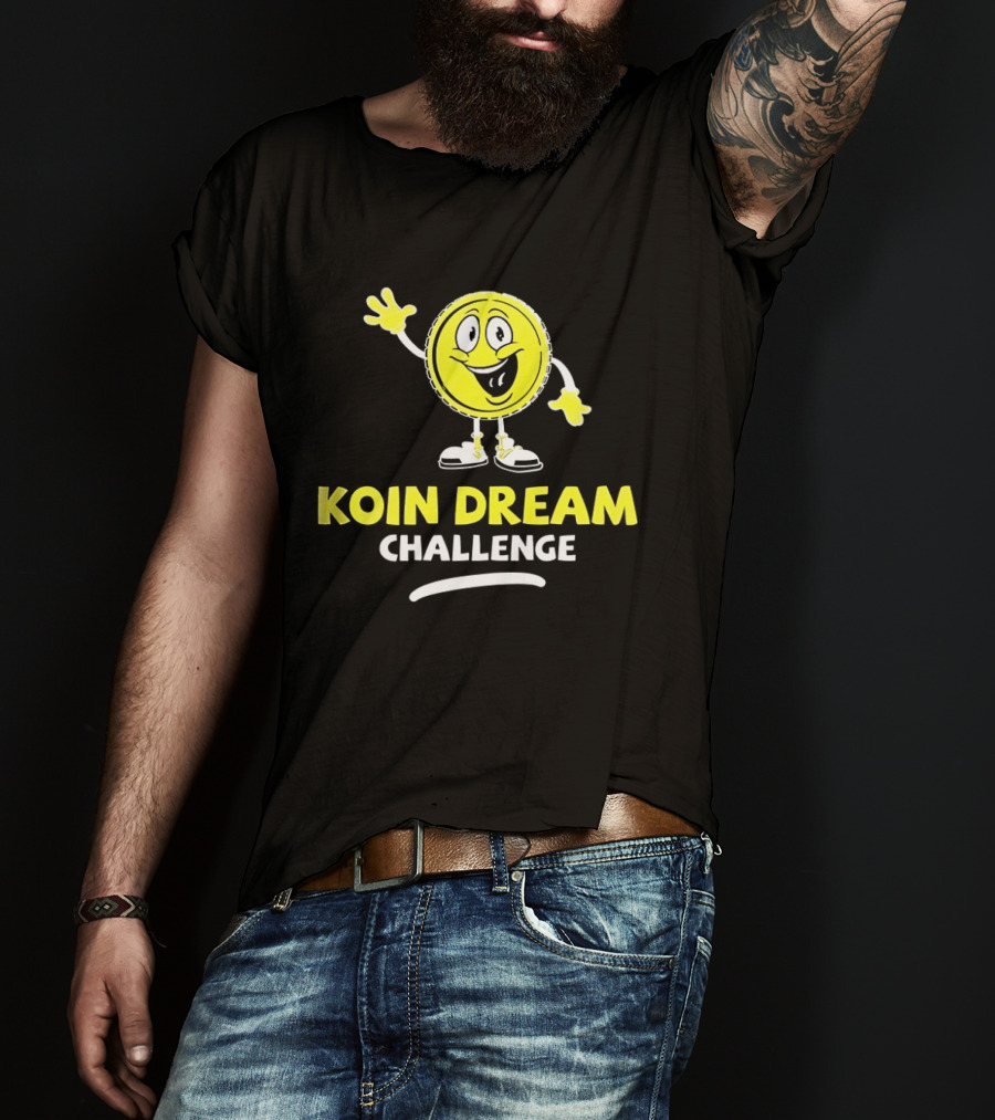 Koin Dream Challenge Smiling Coin Character With Sneakers T-Shirt
