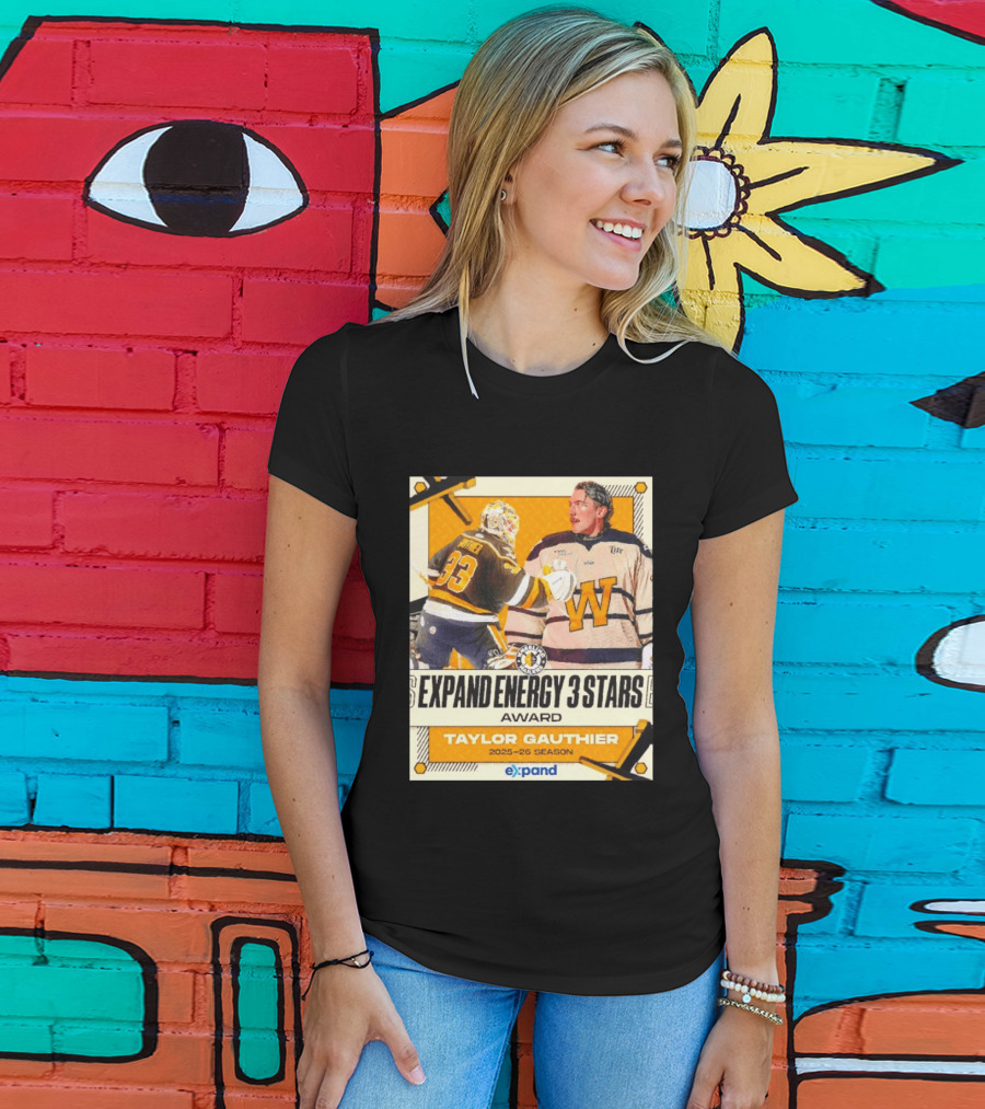 Pittsburgh Penguins Expand Energy 3 Stars Award Taylor Gauthier 2025 26 Season T-Shirt
