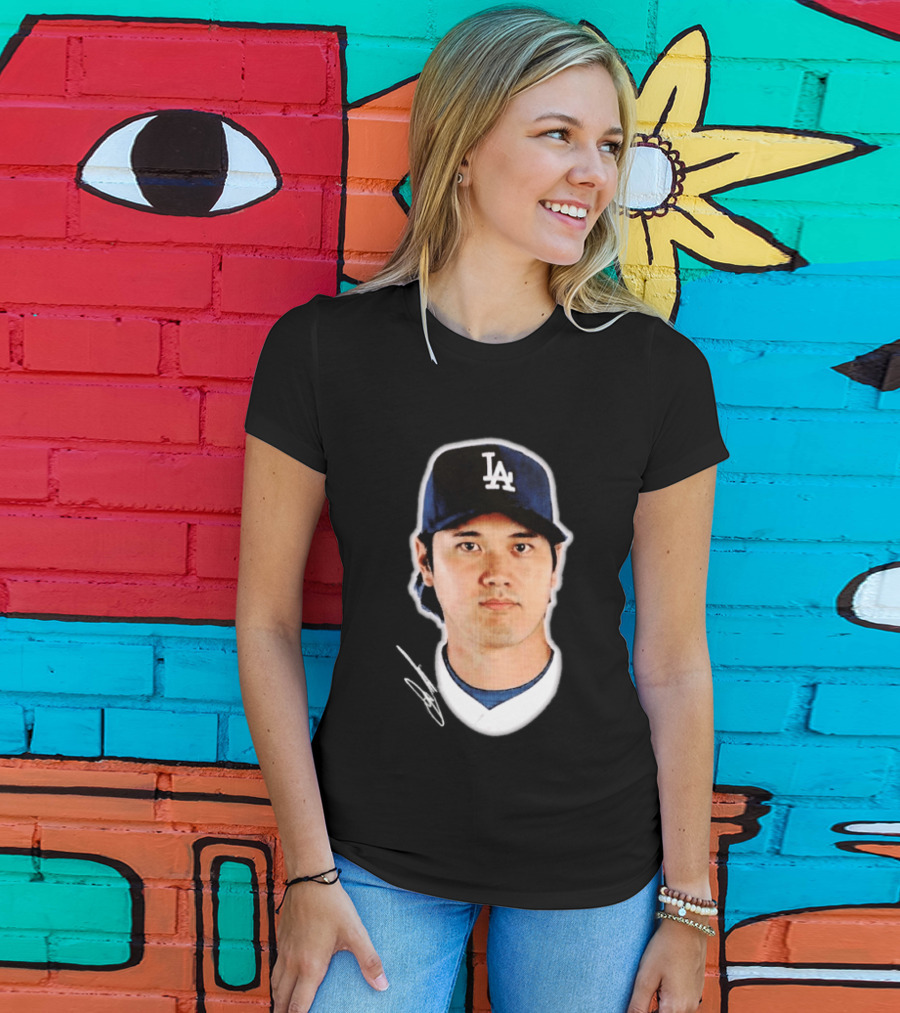 Los Angeles Dodgers Shohei Ohtani Headliner Authentic Baseball Fan Gear T-Shirt