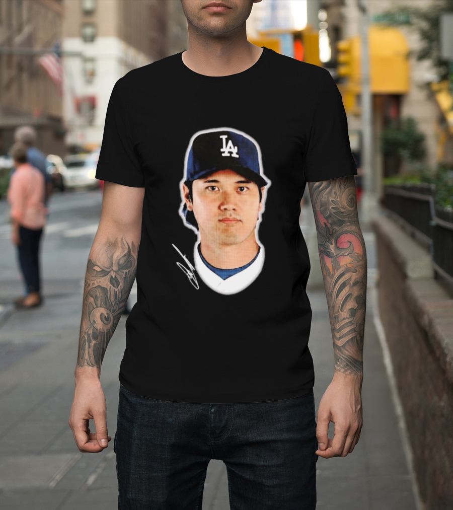 Los Angeles Dodgers Shohei Ohtani Headliner Authentic Baseball Fan Gear T-Shirt