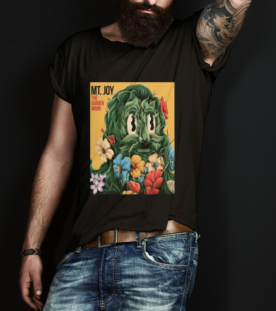 MT Joy The Garden Mann Album Floral Face T-Shirt