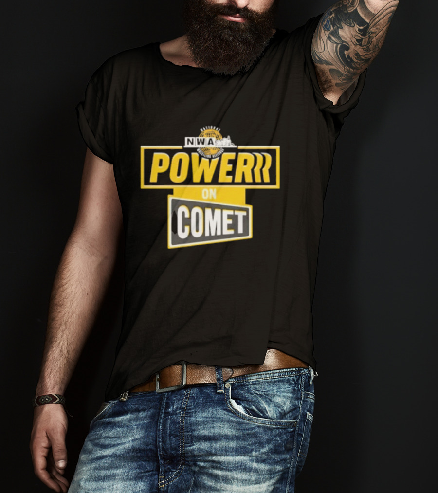 National Wrestling Alliance Powerrr On Comet Retro Sports Entertainment T-Shirt