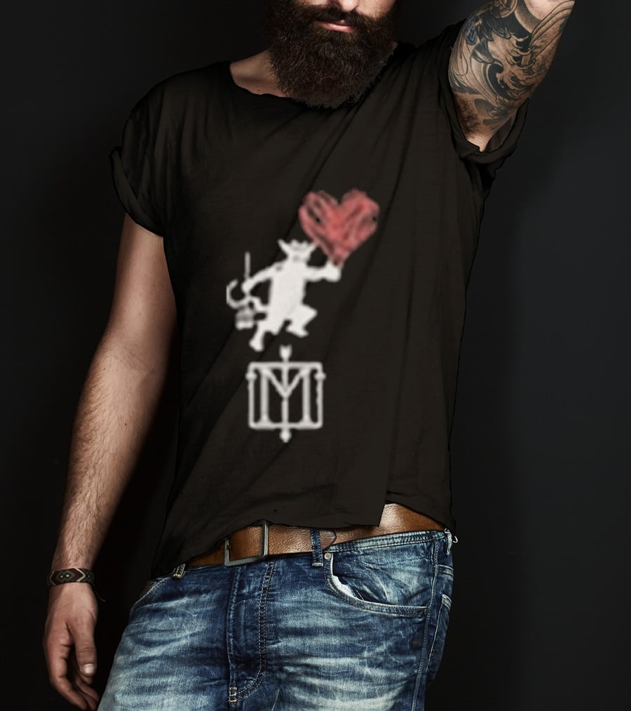 The Menzingers Heart Flame Devil Holding Heart T-Shirt