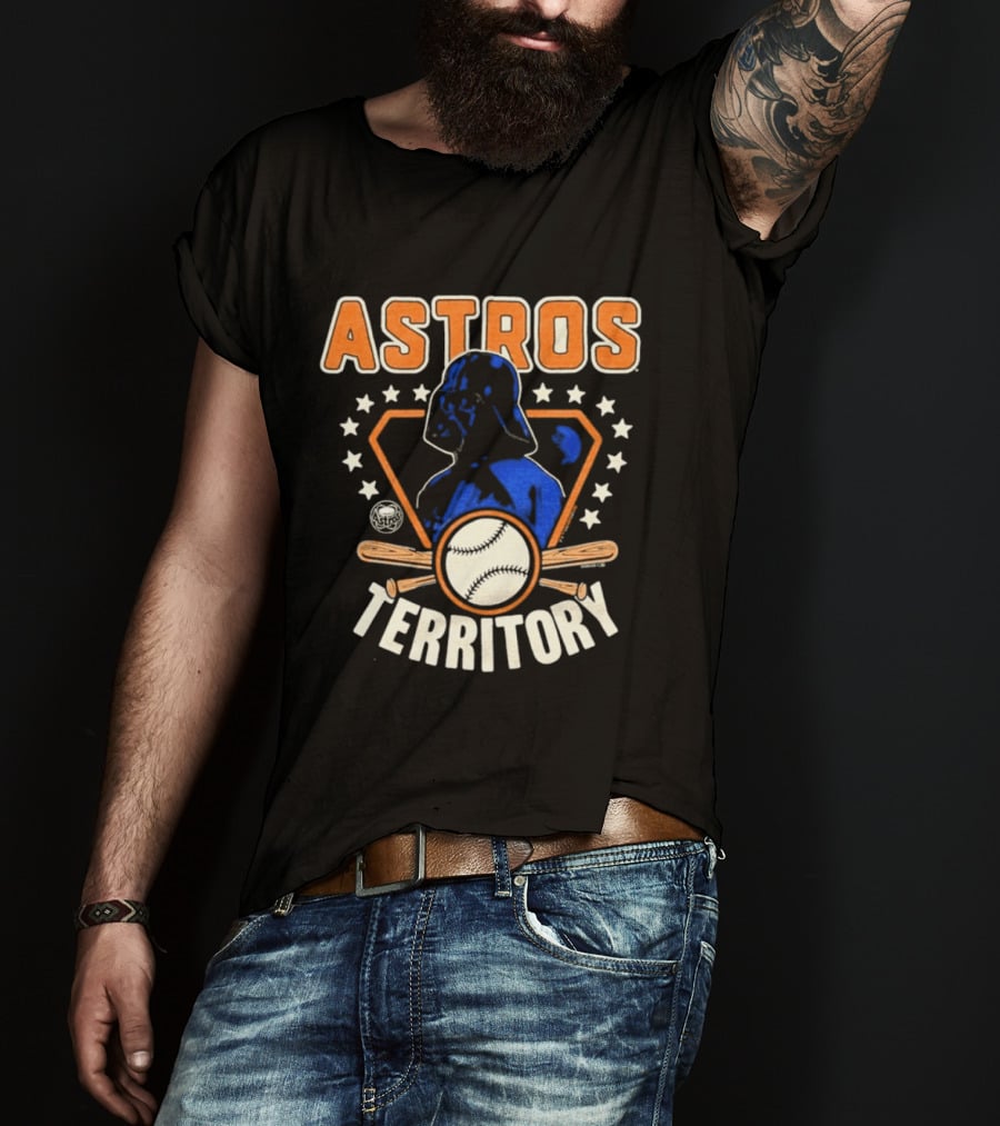 Youth Houston Astros Territory Star Wars Collaboration With Baseball And Darth Vader T-Shirt