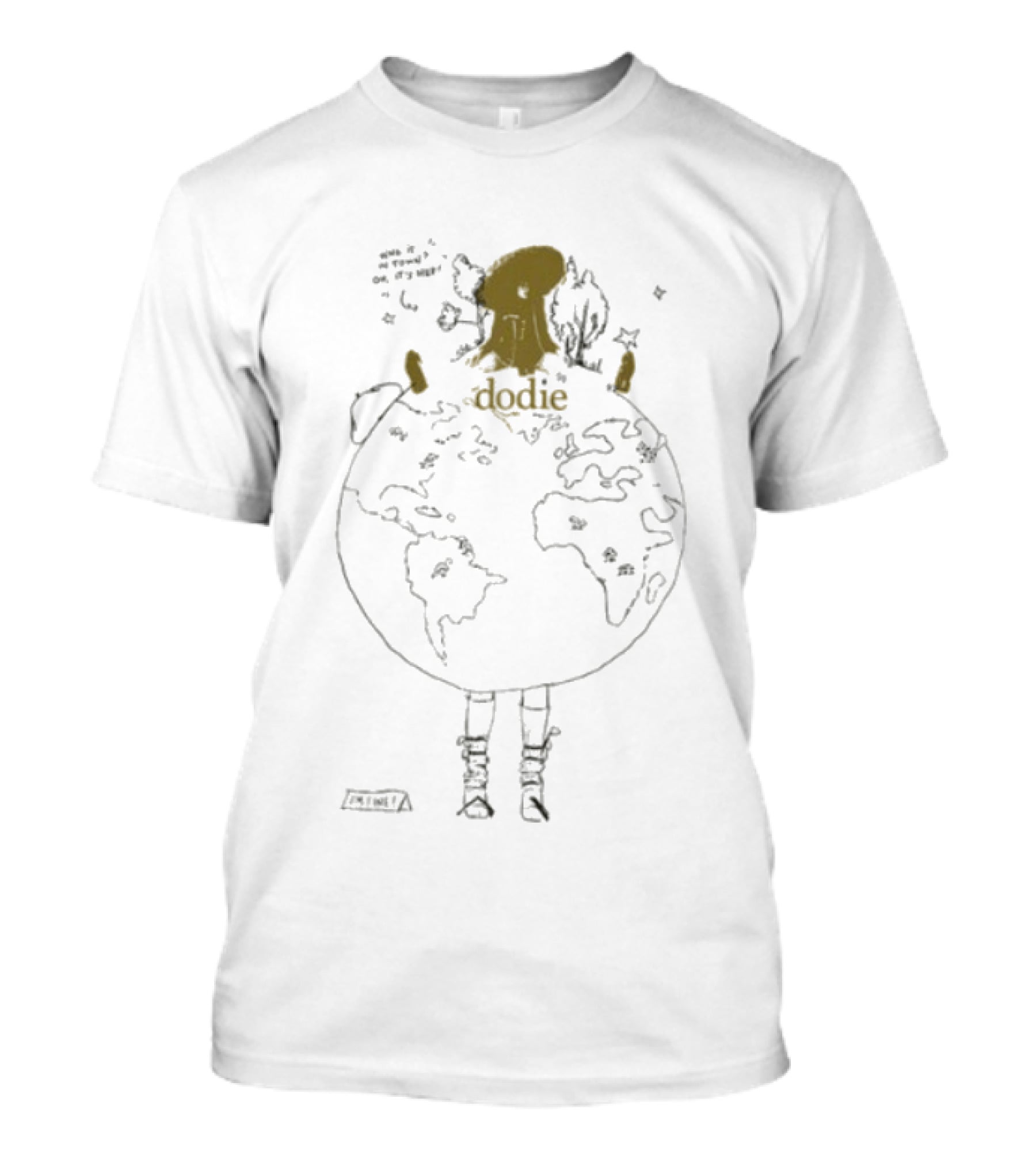 Dodie Earth Day Upcycle Whimsical Nature Embrace T-Shirt
