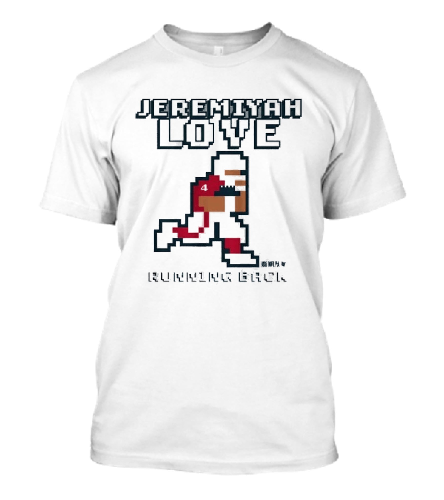 JEREMIYAH LOVE BALLER Pixel Art Retro Style Football Player T-Shirt