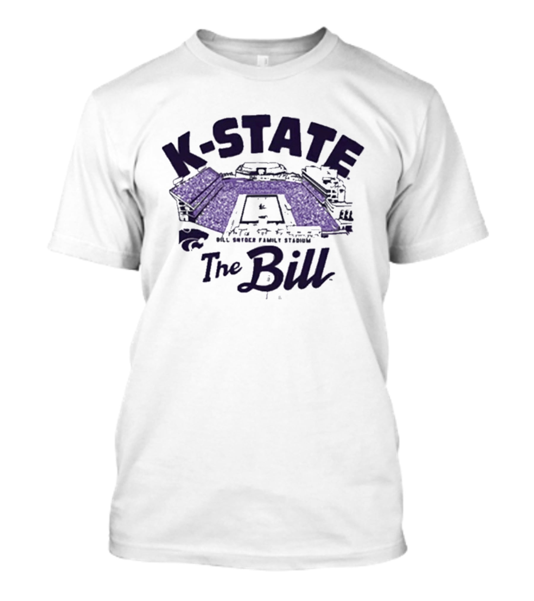 K State Wildcats Bill Snyder Family Stadium Rally The Bill Purple Stadium T-Shirt