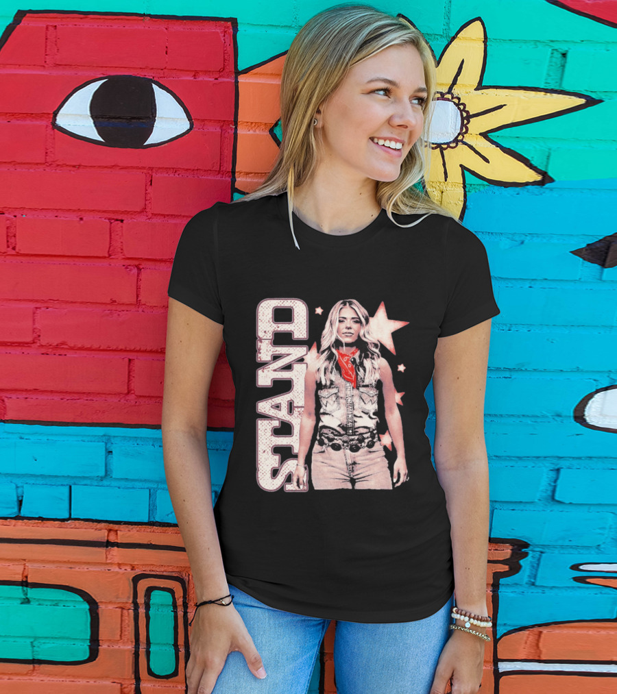 Anne Wilson Stand Stars Vintage Denim Vest And Red Bandana T-Shirt