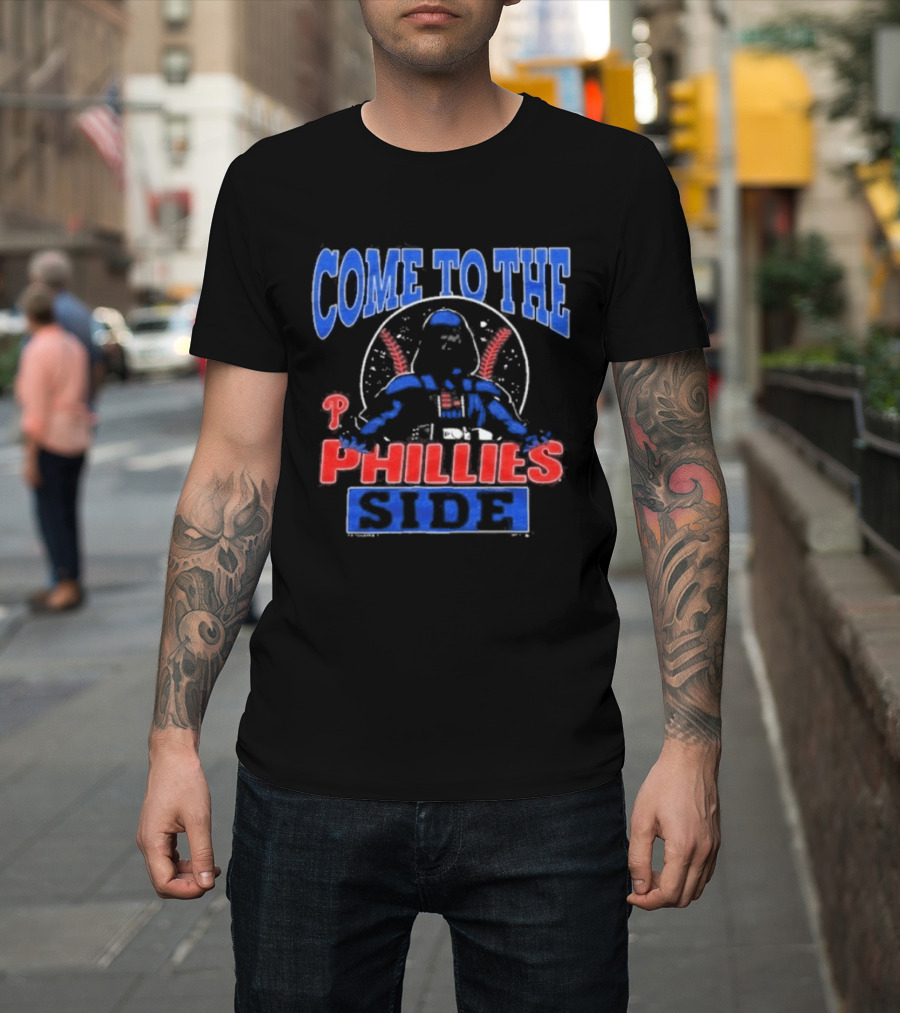 Philadelphia Phillies Come To The Dark Side Star Wars Mashup T-Shirt