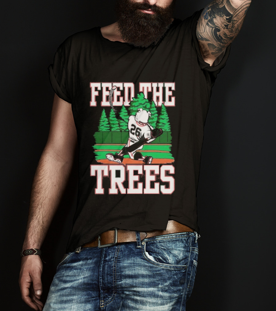 Feed The Trees Baseball Batter Forest Swing 28 T-Shirt