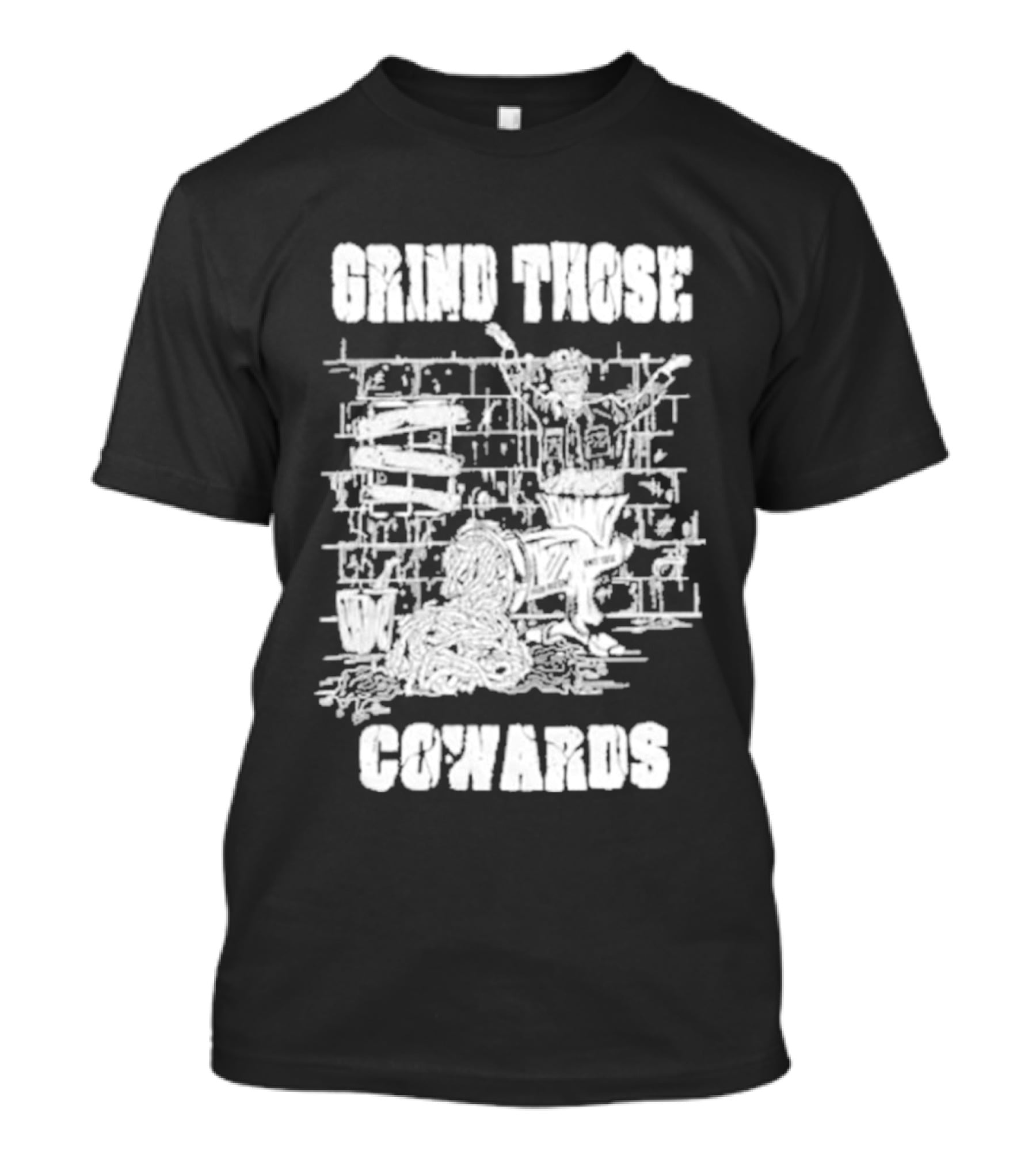 Piled Flesh Grind Those Cowards Chainsaw T-Shirt