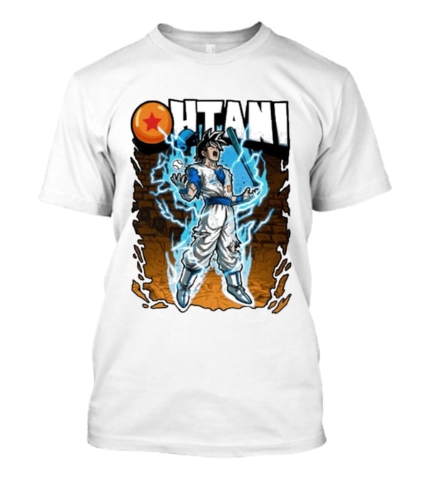 Ohtani Dragon Ball Z Power Up Saiyan Baseball Fusion T-Shirt
