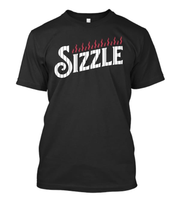 Sizzle Flames Red White JC Escarra Wearing T-Shirt