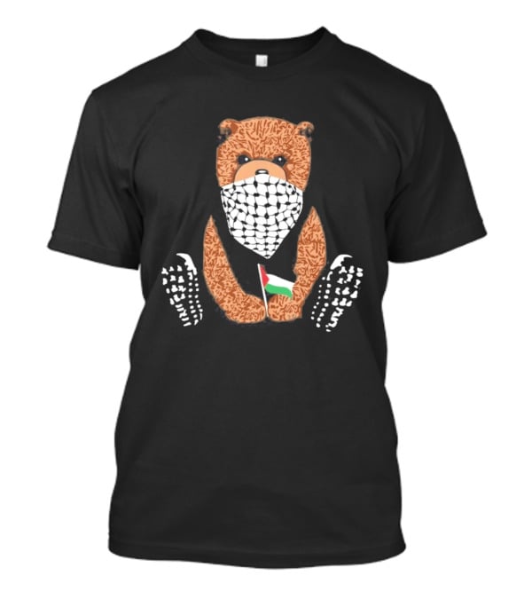 Pali Bear Palestinian Flag Face Covering T-Shirt