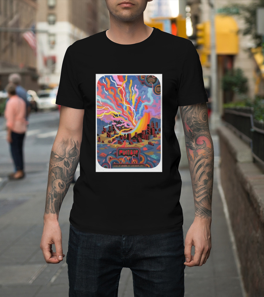Phish Live At Sphere Las Vegas April 23 24 2026 Psychedelic Art Event T-Shirt