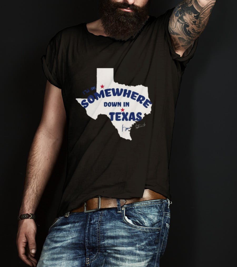 George Strait 2026 Spring Tour I'll Be Somewhere Down In Texas Map T-Shirt