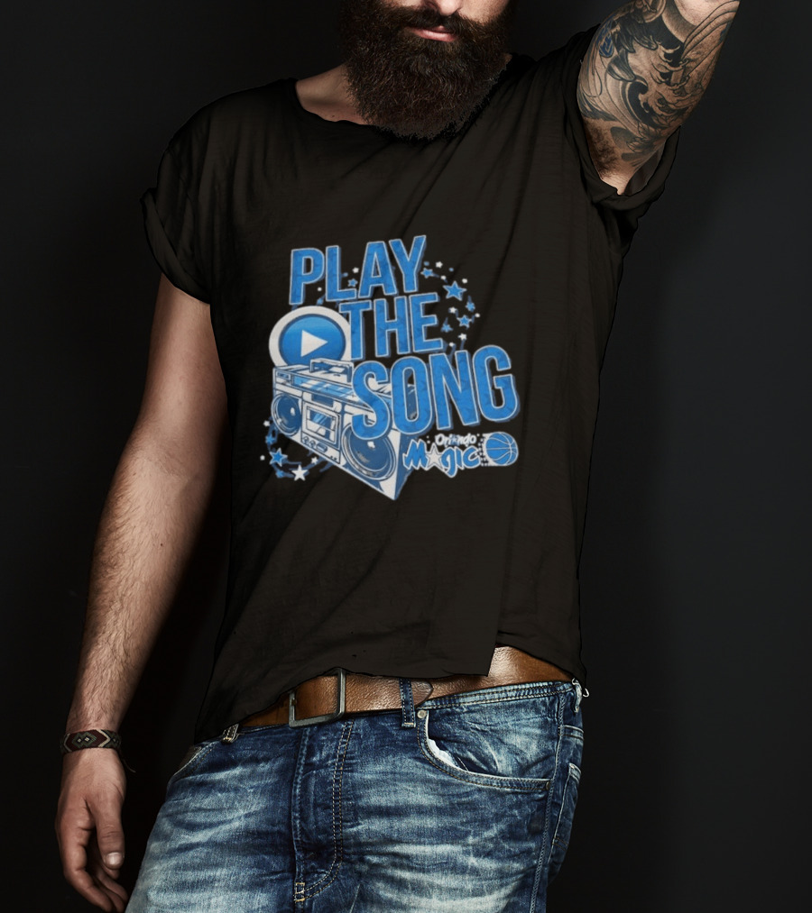 Play The Song Orlando Magic Boombox And Stars T-Shirt