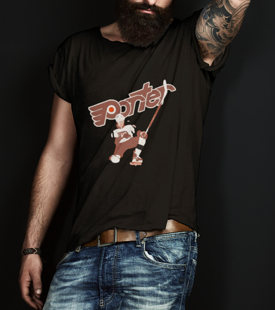 Porter Martone Philadelphia Flyers Hockey Player Action Pose T-Shirt